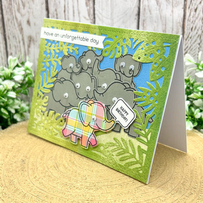 Patchwork Elephant Handmade Character Themed Birthday Card-1