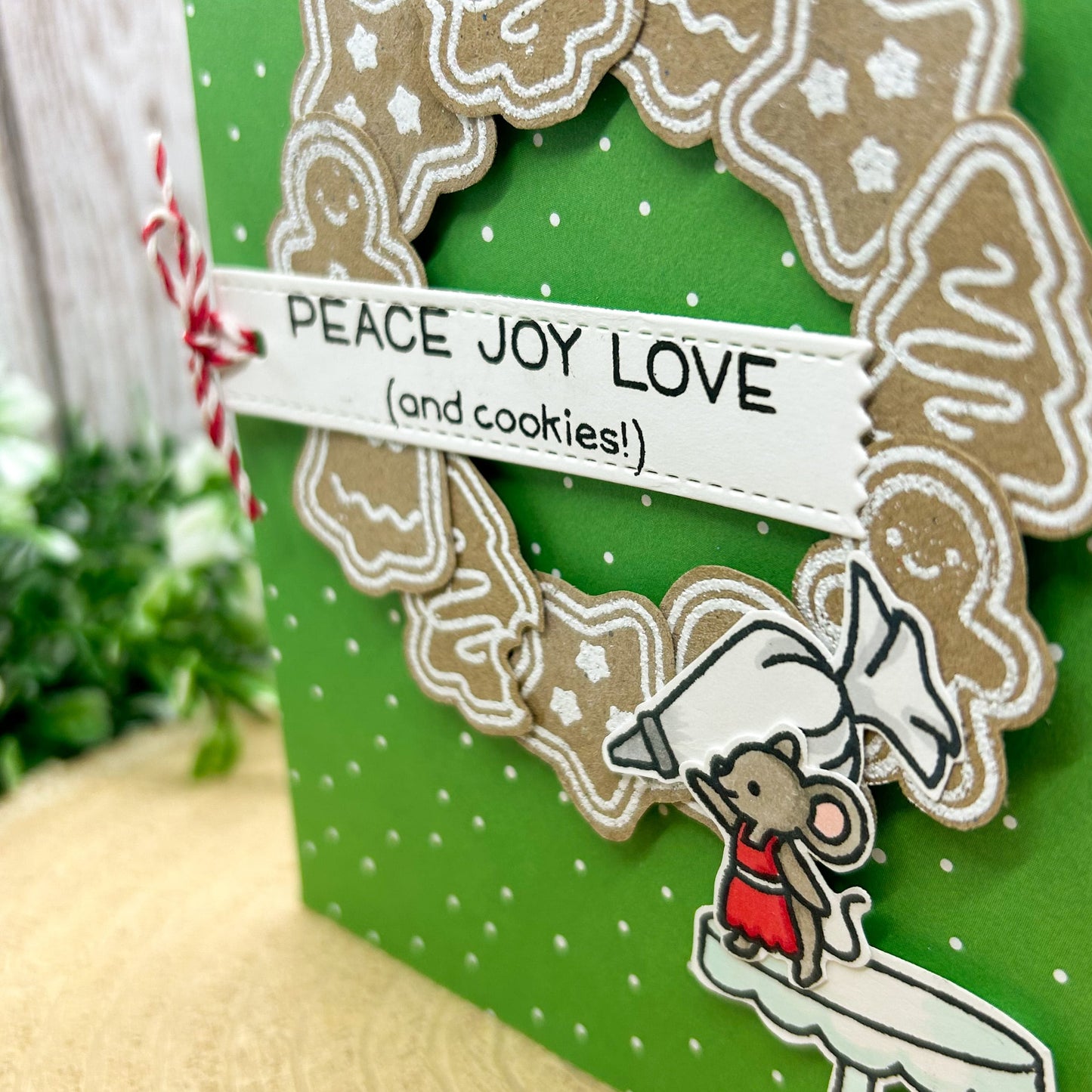 Peace, Joy, Love & Cookies Handmade Christmas Card-2