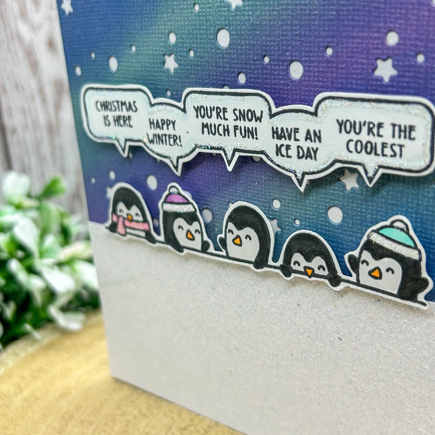 Penguin Quotes Handmade Christmas Card-2