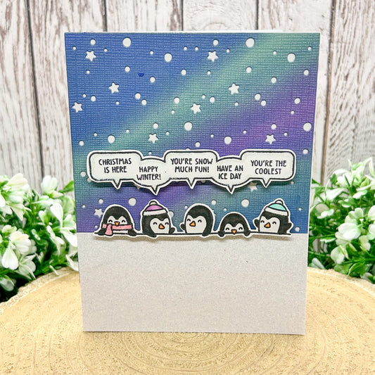 Penguin Quotes Handmade Christmas Card