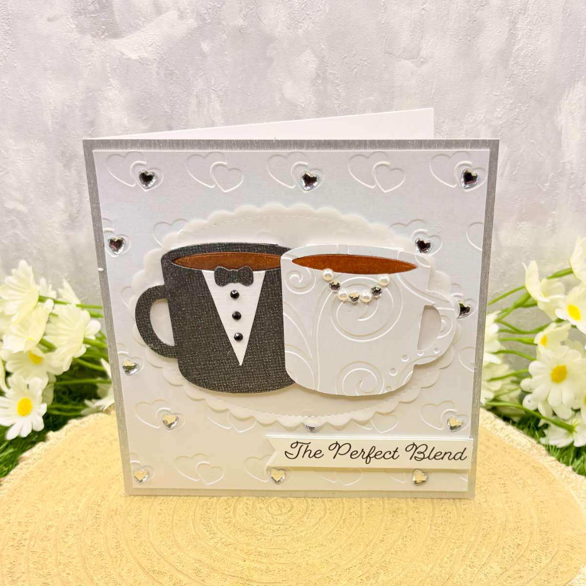 Perfect Blend Handmade Wedding Day Card-1