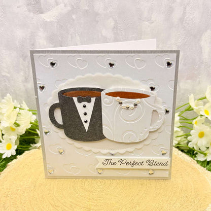 Perfect Blend Handmade Wedding Day Card-1