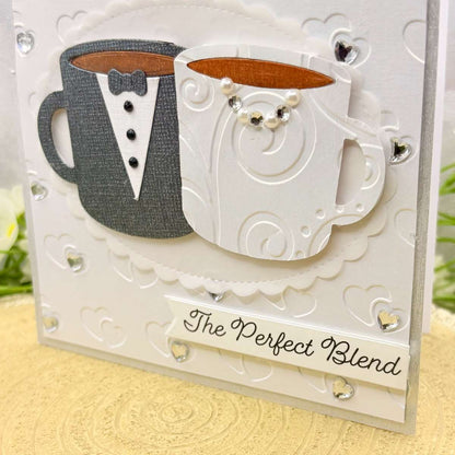 Perfect Blend Handmade Wedding Day Card-2