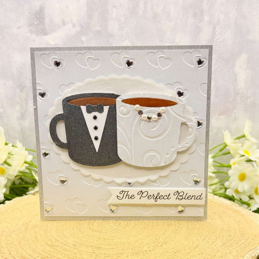 Perfect Blend Handmade Wedding Day Card