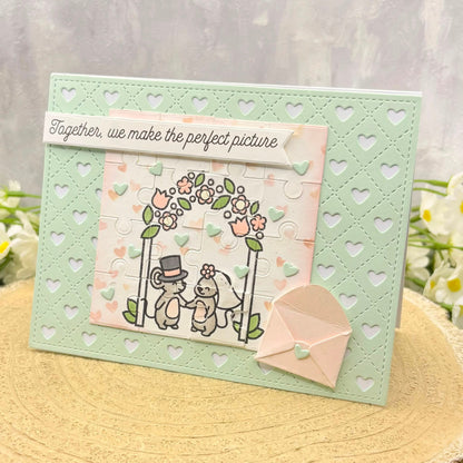 Perfect Picture Jigsaw Piece Handmade Wedding Day Card