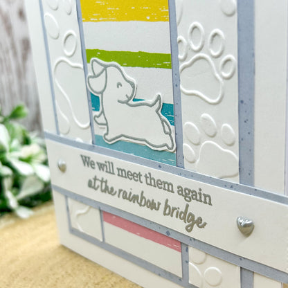 Pet Dog Sympathy Rainbow Bridge Handmade Card-2