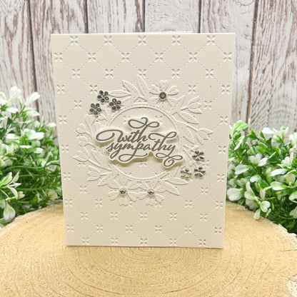 Elegant Pearl White With Sympathy Handmade Card