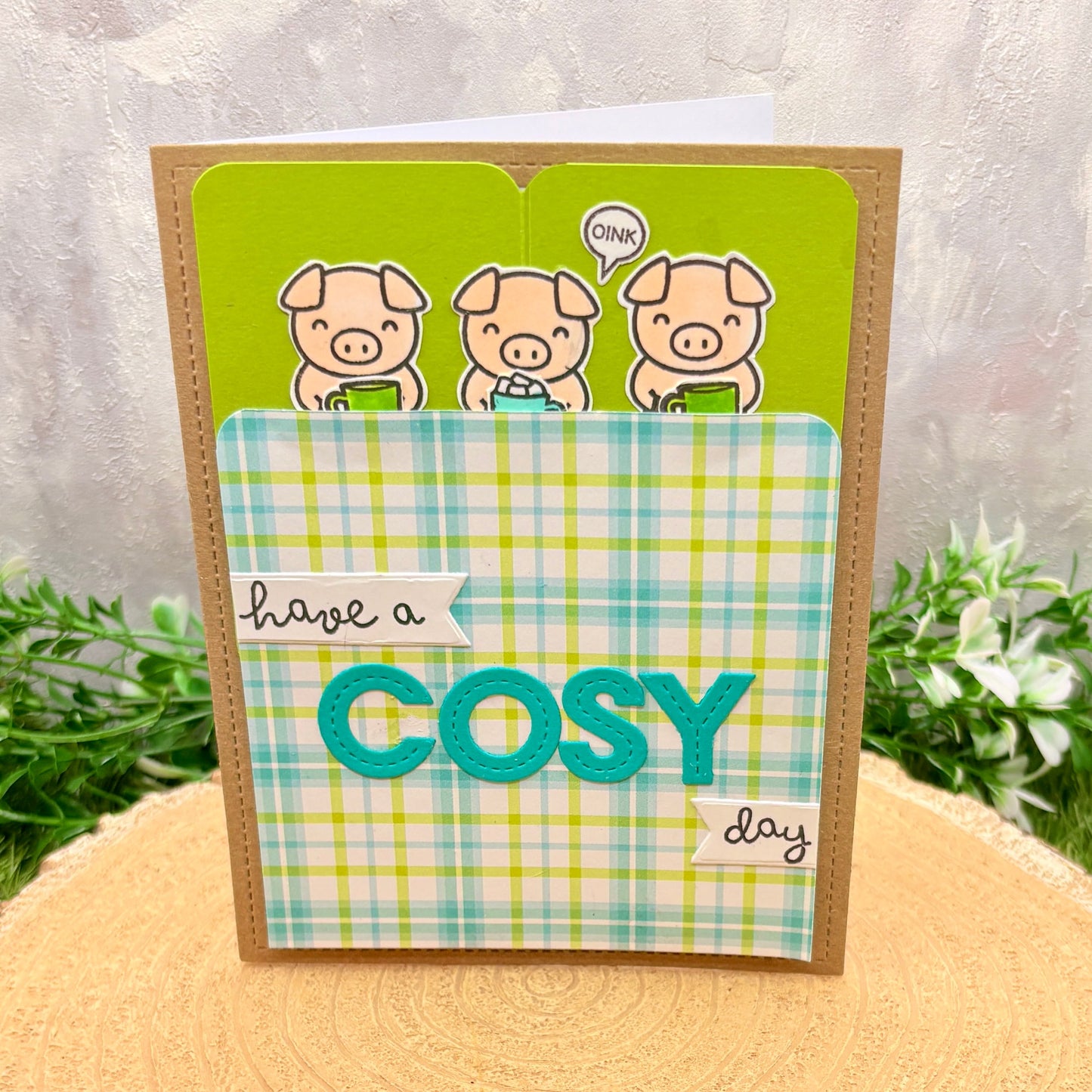 Pigs In Blanket Handmade Birthday Card-1