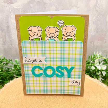 Pigs In Blanket Handmade Birthday Card-1