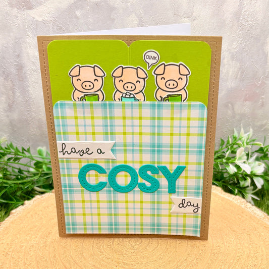 Pigs In Blanket Handmade Birthday Card-1