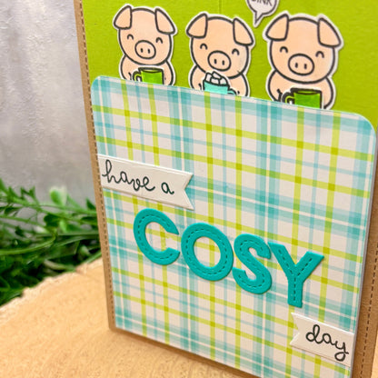 Pigs In Blanket Handmade Birthday Card-2