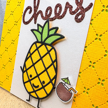 Pineapple Pina Colada Cheers Handmade Card-2