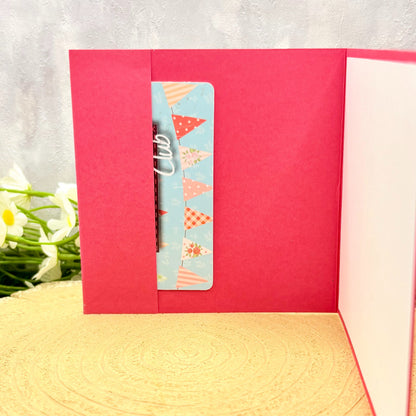 Pink Birthday Wishes Handmade Gift Card Holder Card-3