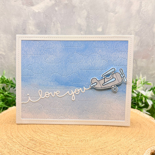Plane Awesome I Love You Handmade Card
