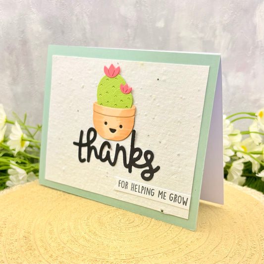 Plant Themed Handmade Thank You Card-1