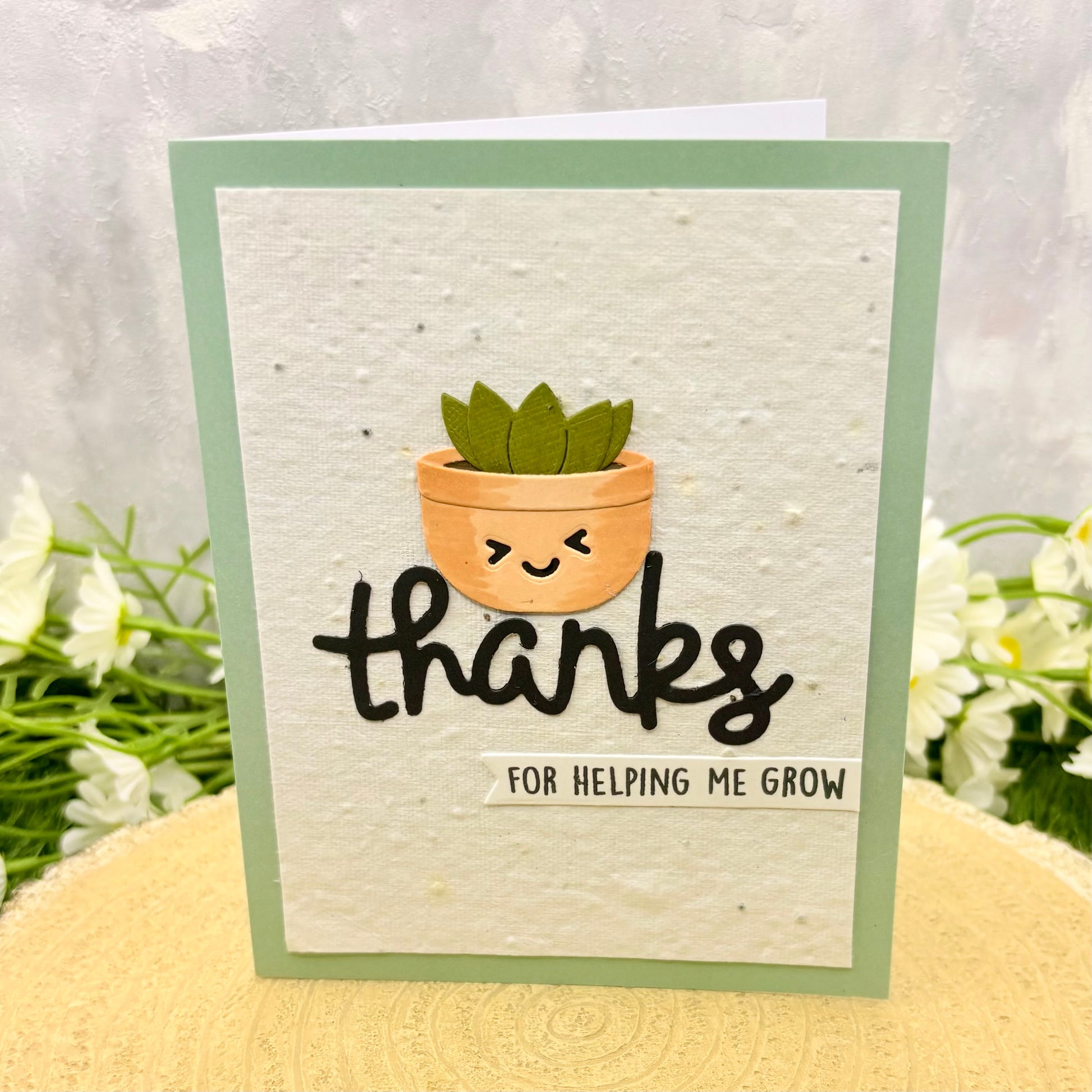 Plant Themed Handmade Thank You Card-2