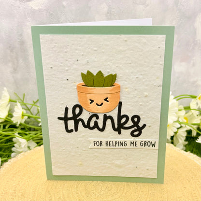 Plant Themed Handmade Thank You Card-2