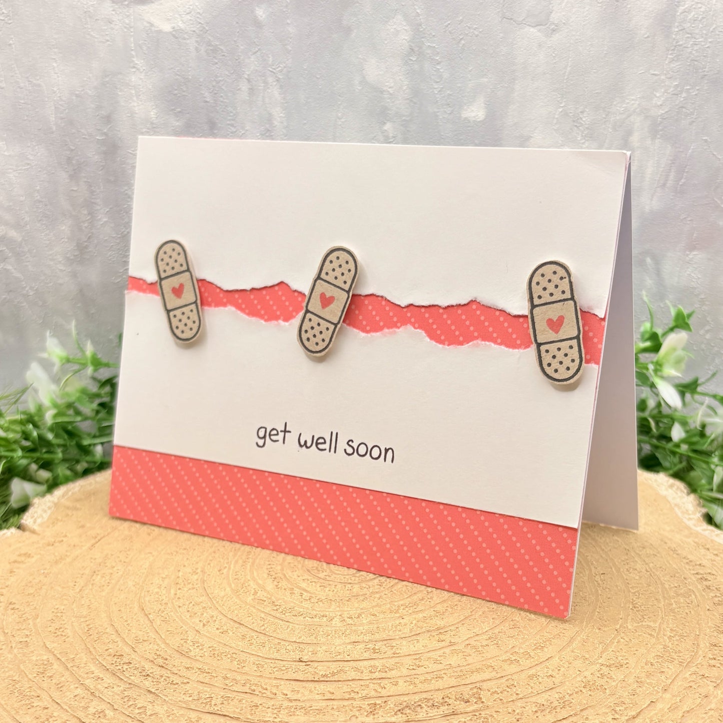 Plasters & Hearts Handmade Get Well Soon Card