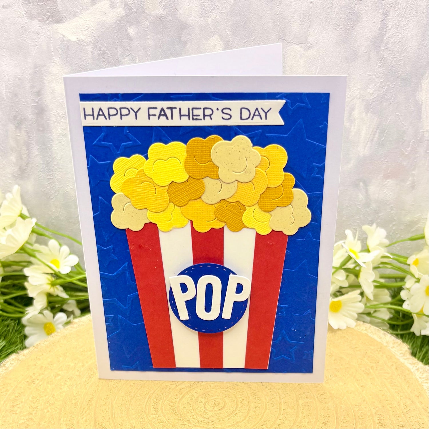 Popcorn Themed Handmade Father's Day Card-1
