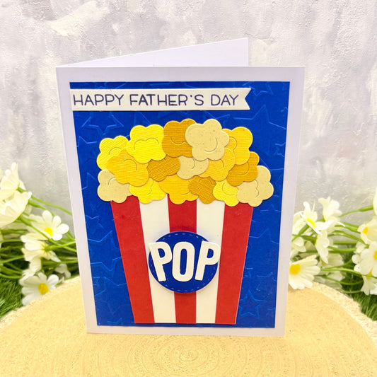 Popcorn Themed Handmade Father's Day Card-1