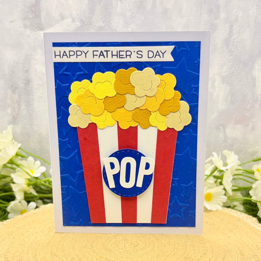 Popcorn Themed Handmade Father's Day Card