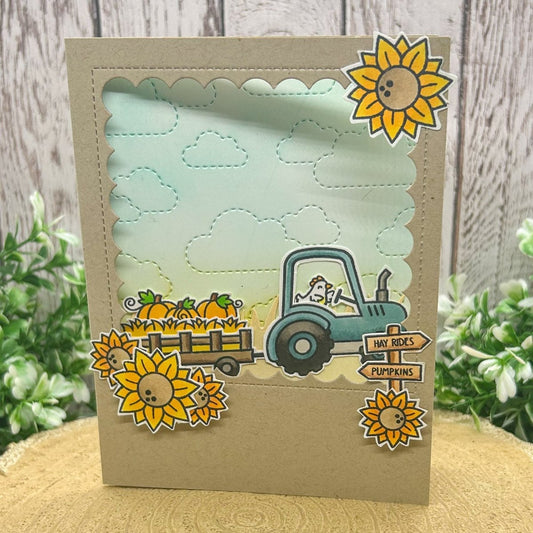 Pumpkin Harvest Handmade Birthday Card