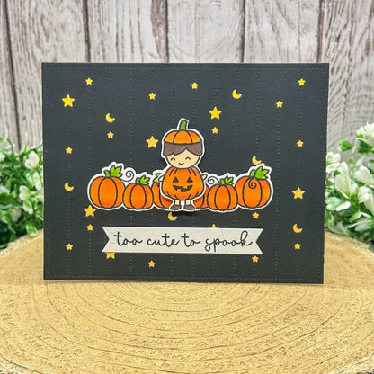 Pumpkin Kid Handmade Halloween Card
