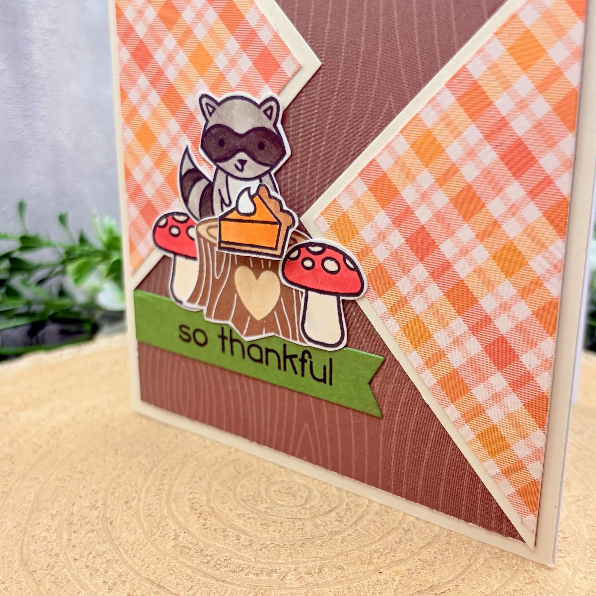 Pumpkin Pie So Thankful Handmade Thank You Card-2