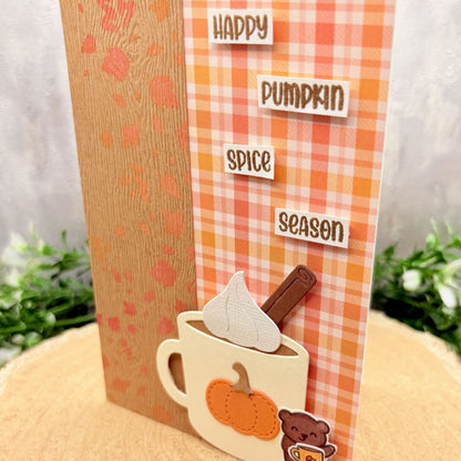 Pumpkin Spice Latte Handmade Card-2