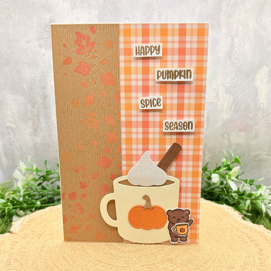 Pumpkin Spice Latte Handmade Card