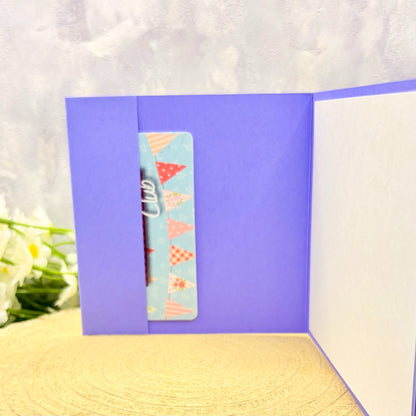 Purple Birthday Wishes Handmade Gift Card Holder Card-3
