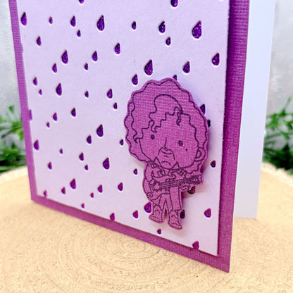 Purple Rain Singer Handmade Character Card-2
