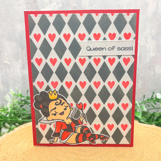 Queen Of Sass Handmade Character Themed Card