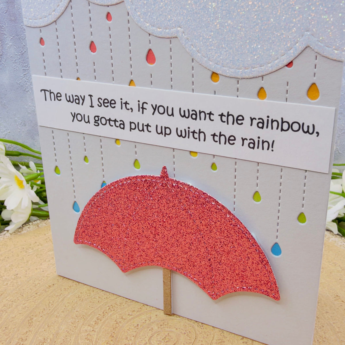Rainbow Quote Handmade Card-2