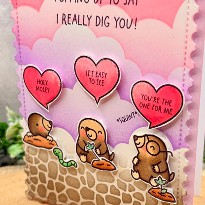 Really Dig You Mole Puns Handmade Valentine's Day Card-2