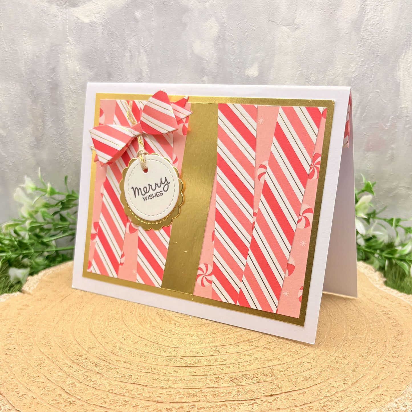 Red & Gold Gift Card Holder Handmade Christmas Card