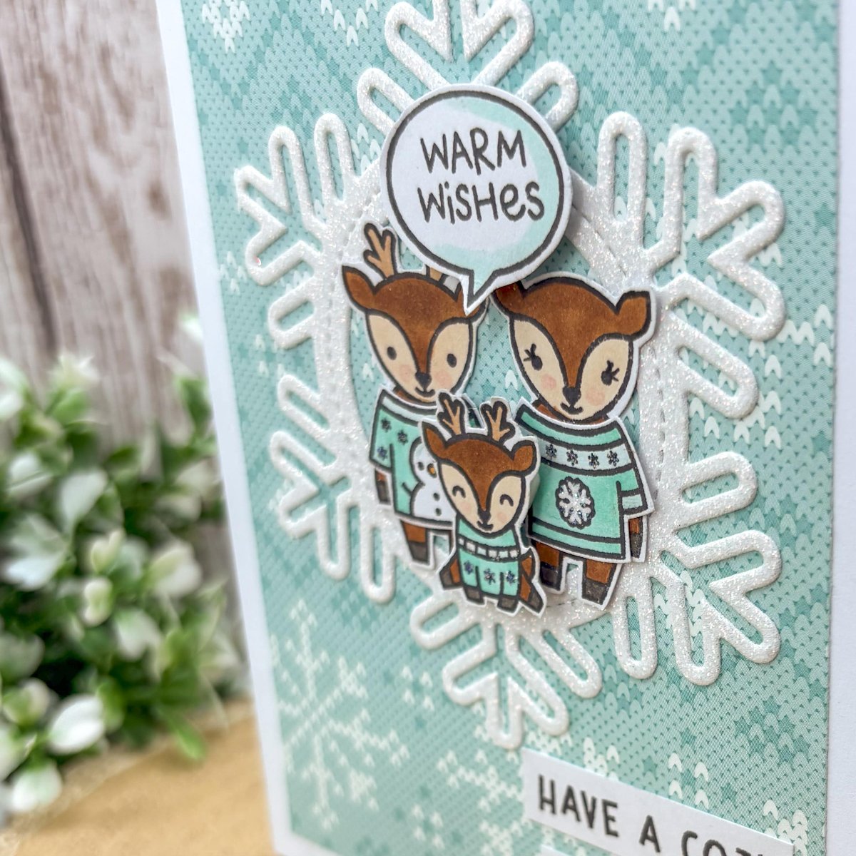 Reindeer Jumpers Handmade Christmas Card-2