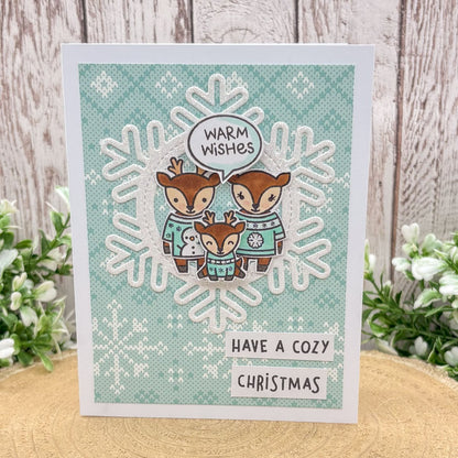 Reindeer Jumpers Handmade Christmas Card