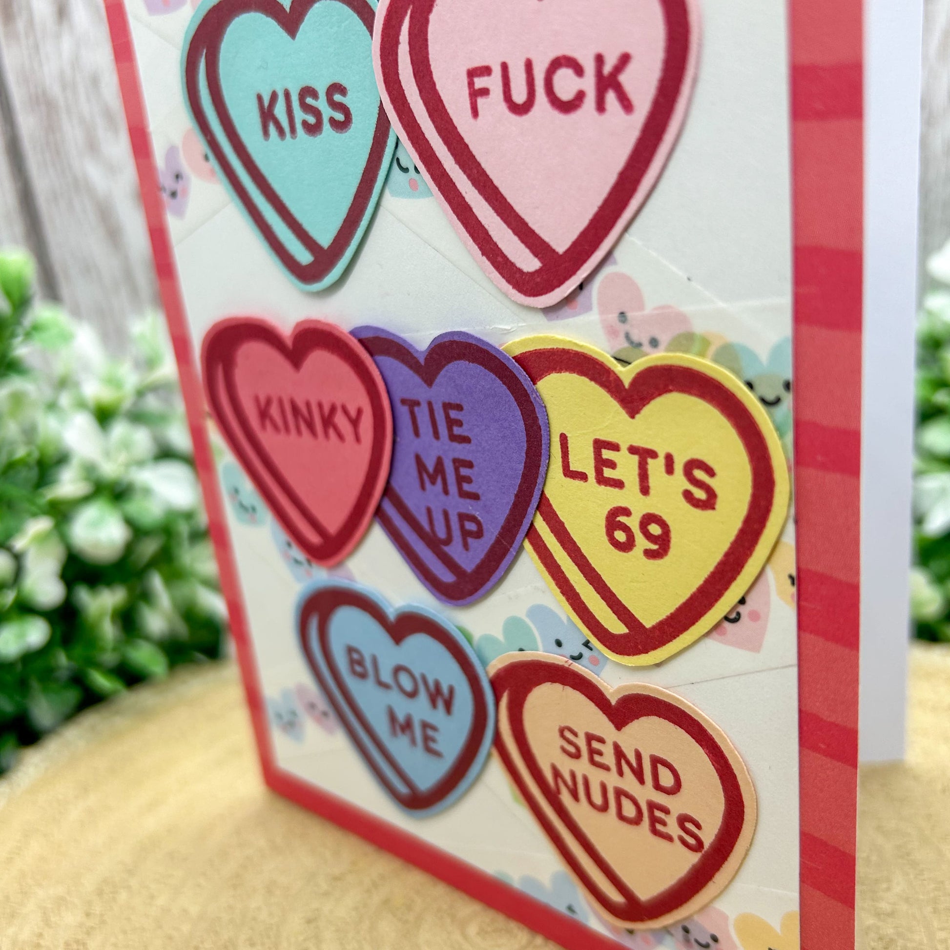 Rude Naughty Love Hearts Handmade Valentine's Day Card-2