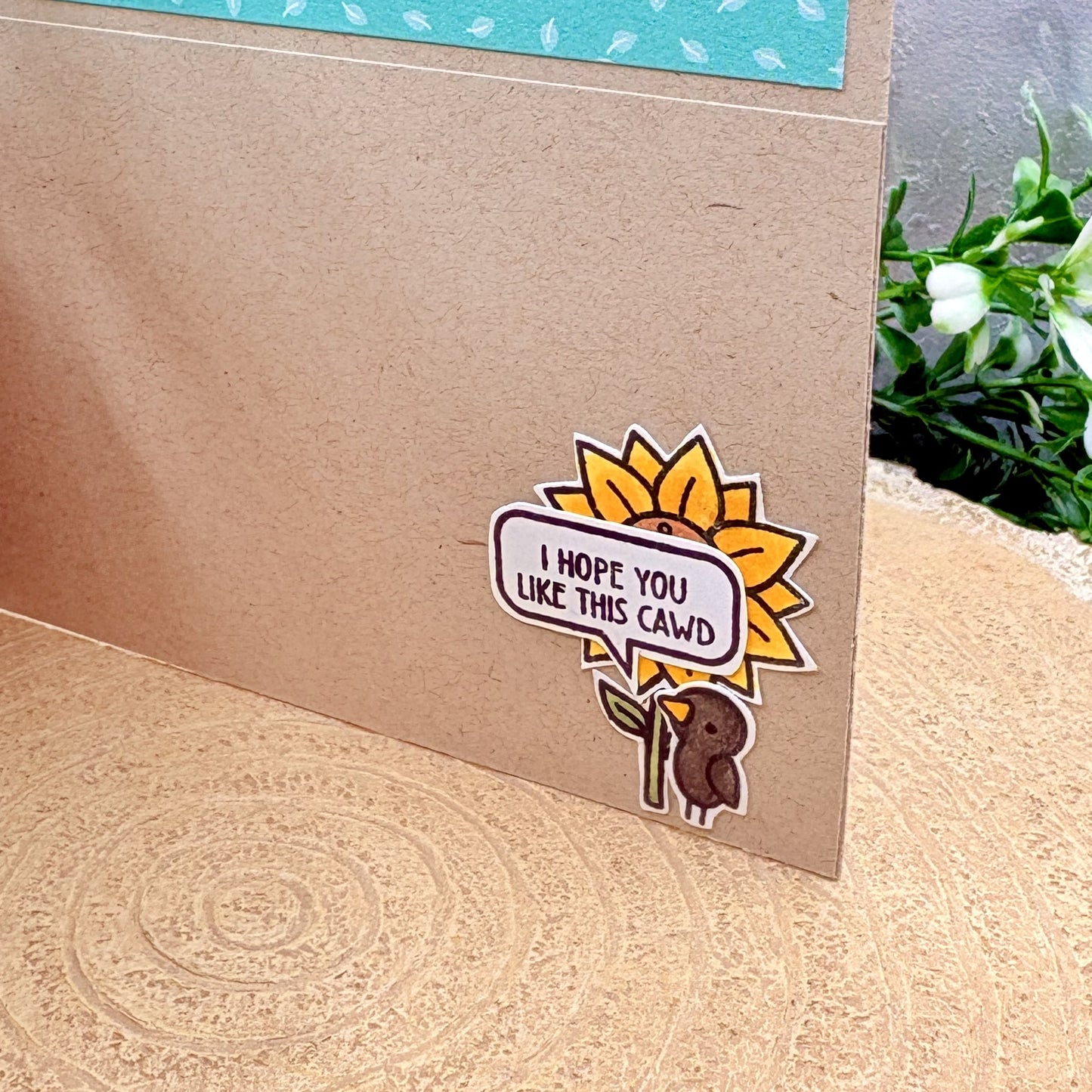 Scarecrow You Grow Girl Handmade Birthday Card-2