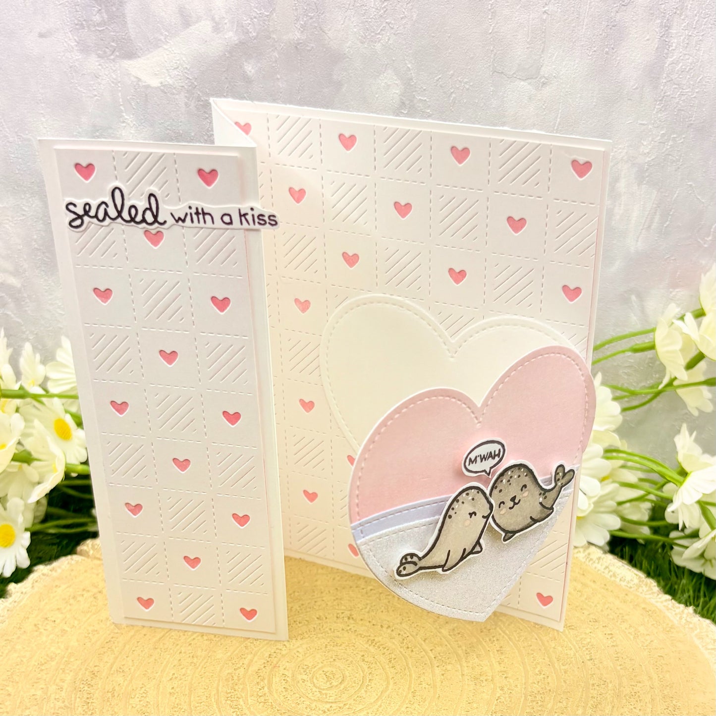 Sealed With A Kiss Love/Anniversary Handmade Card-1