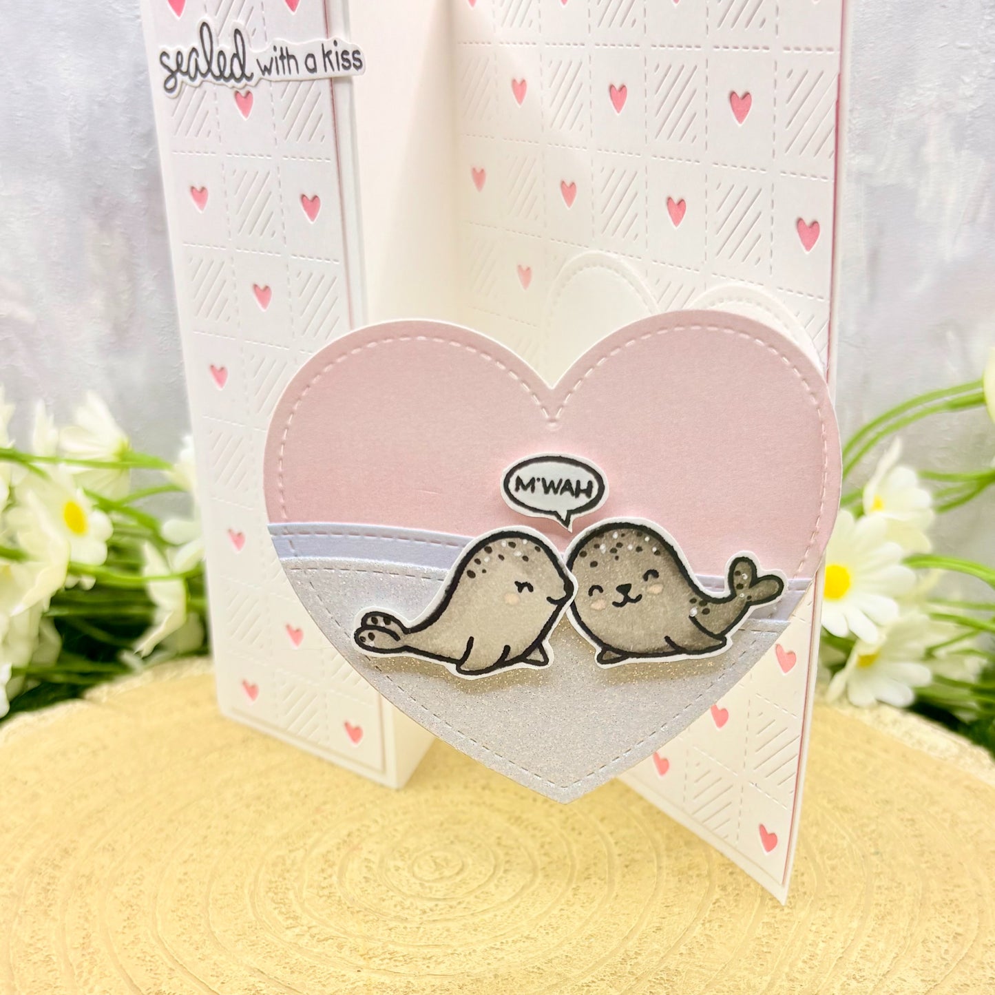 Sealed With A Kiss Love/Anniversary Handmade Card-2
