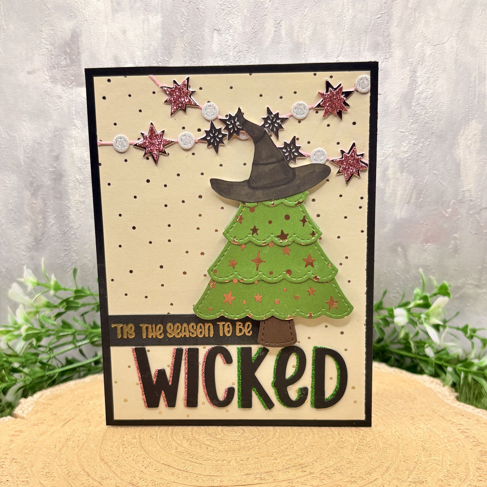 Season To Be Wicked Handmade Character Christmas Card