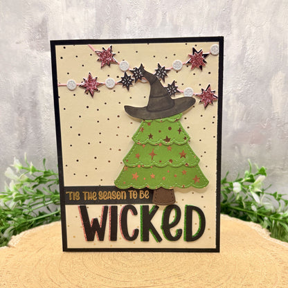 Season To Be Wicked Handmade Character Christmas Card
