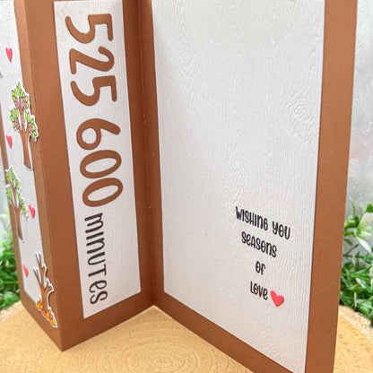 Seasons Of Love 525,600 Minutes Handmade Card-2