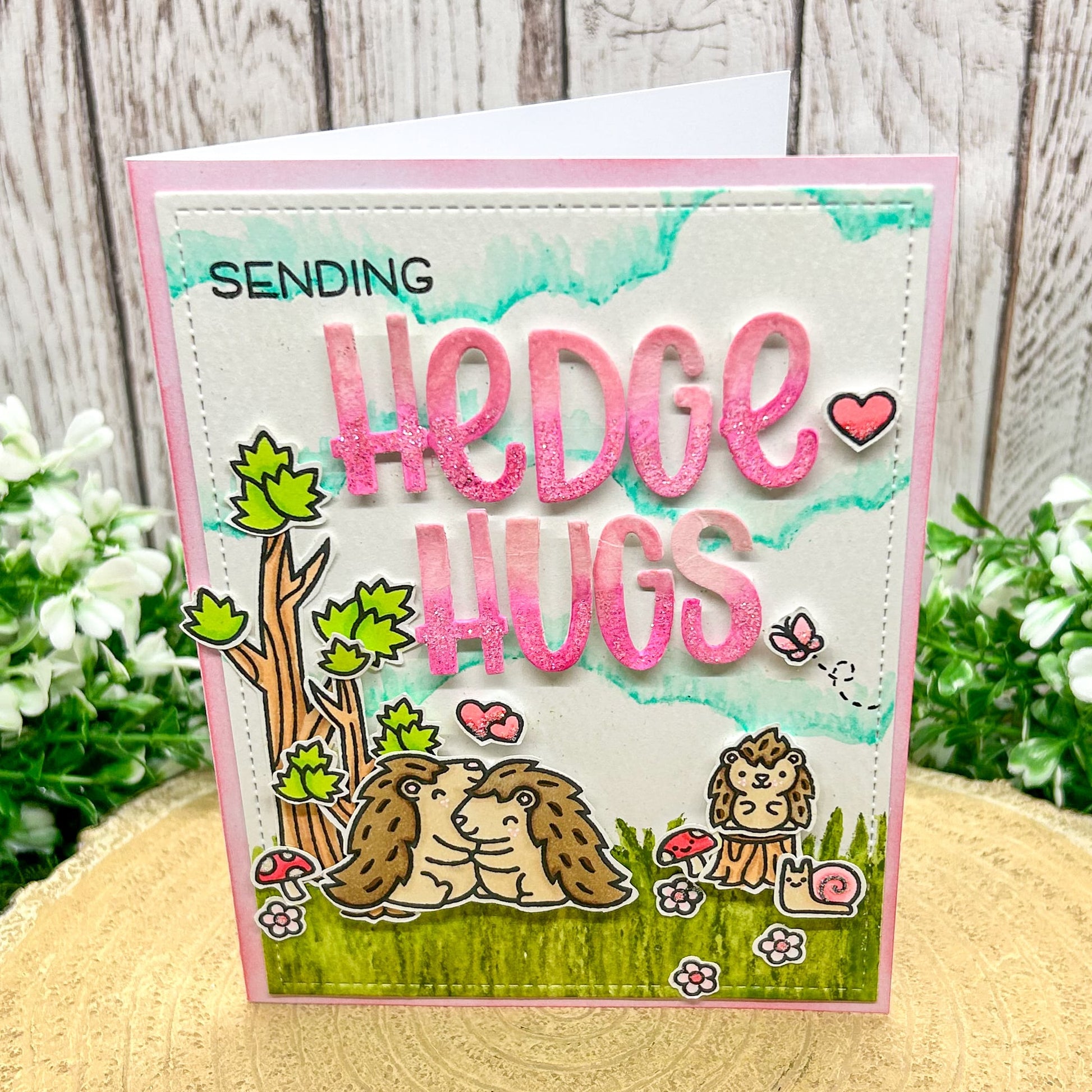 Sending Hedgedugs Handmade Card-1