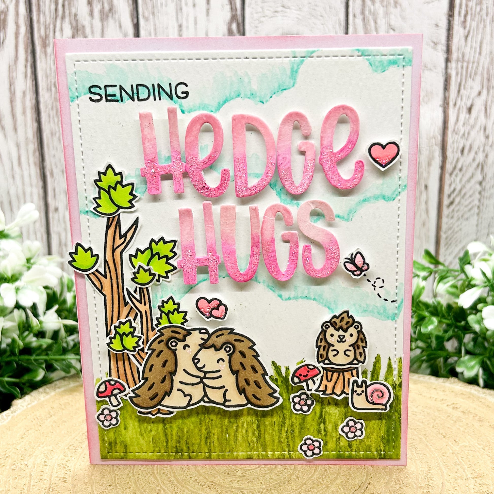 Sending Hedgedugs Handmade Card