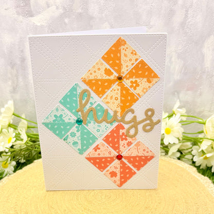 Sending Hugs Geometric Shapes Handmade Card-1