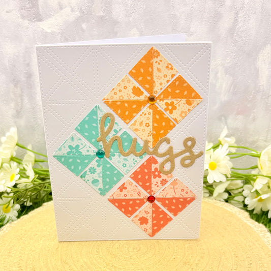 Sending Hugs Geometric Shapes Handmade Card-1