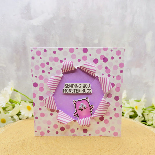 Sending Monster Hugs Handmade Card